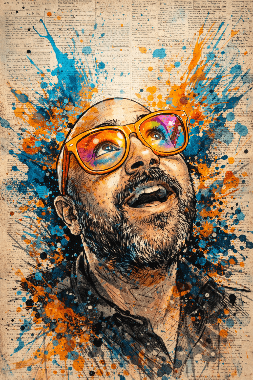 Pintura sobre Jornal