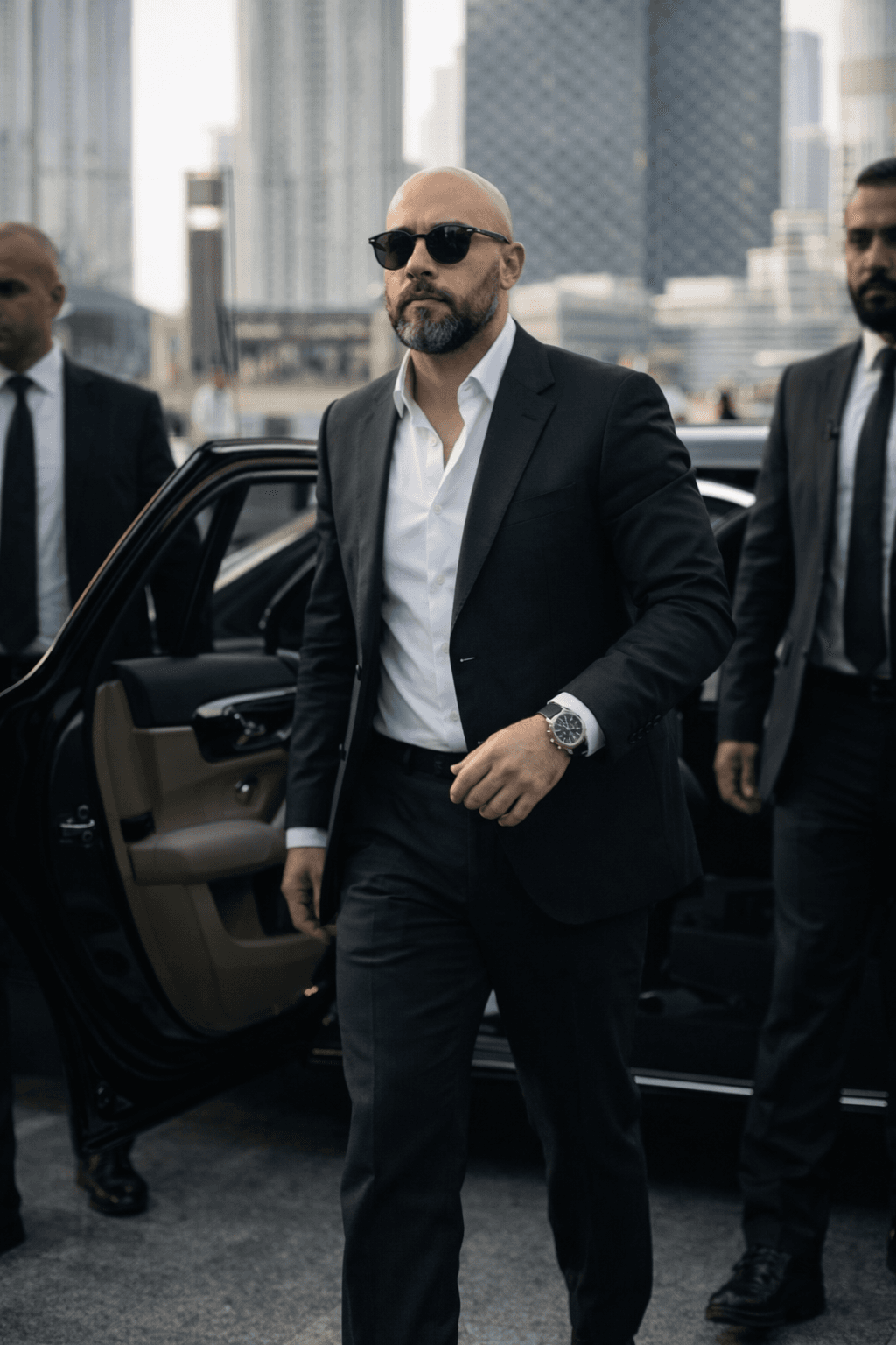 Executivo e seguranças